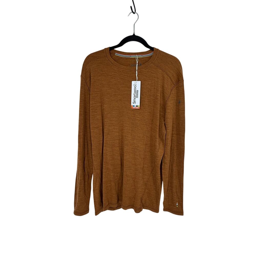 Smartwool Men's Classic Thermal Merino Wool Base Layer Crew L Acorn Heather NWT